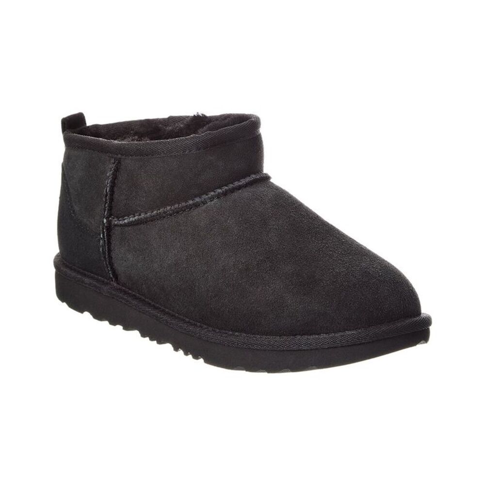 Ugg Kids Classic Ultra Mini Suede Boot, Black